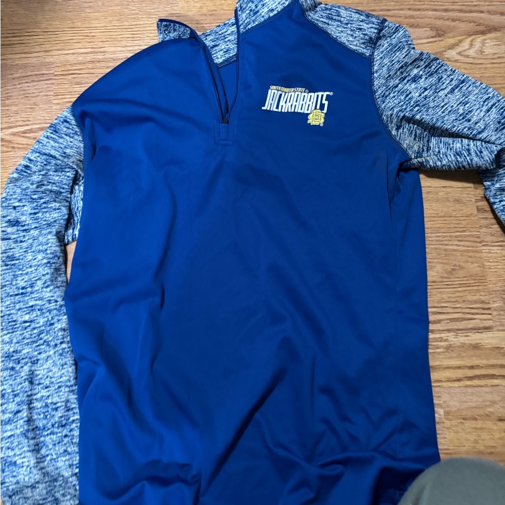 Blue and Gray Jackrabbits Quarter-Zip Pullover